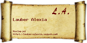 Lauber Alexia névjegykártya